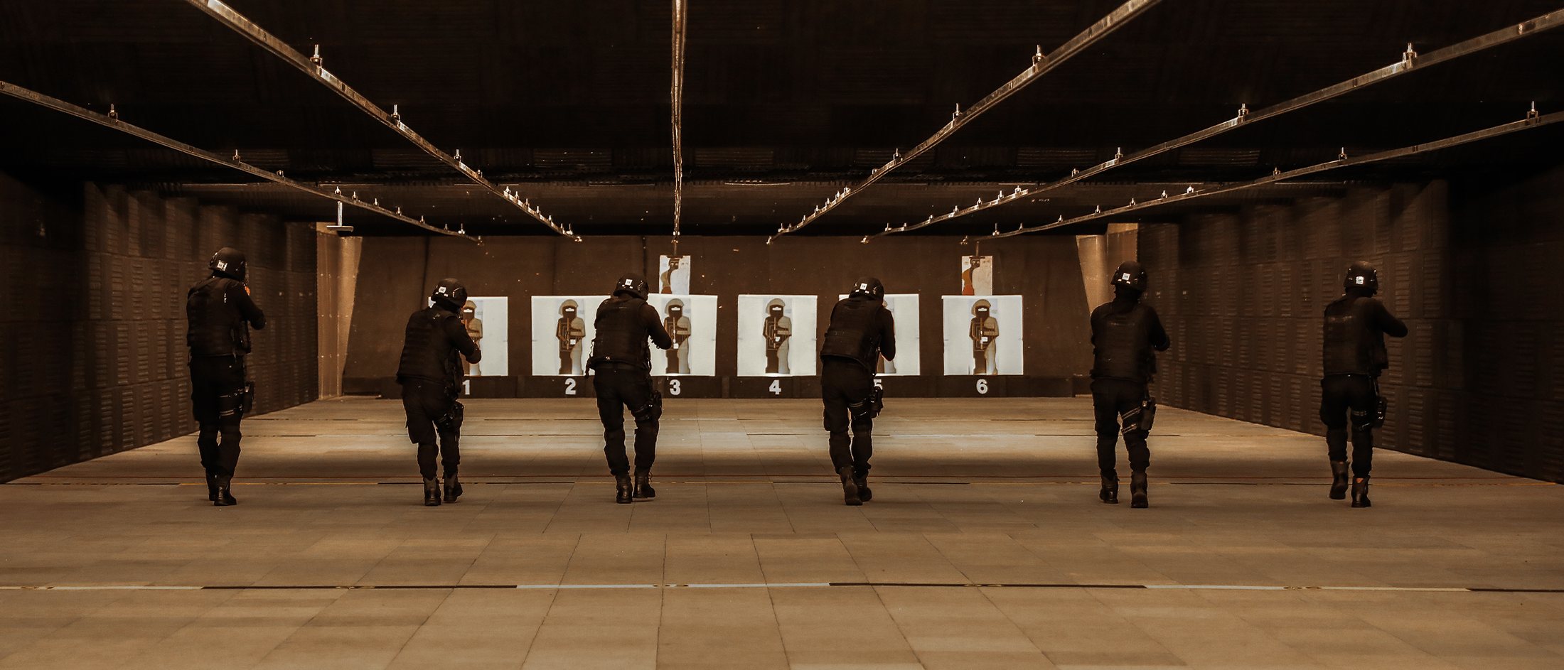 Modular composite indoor shooting range